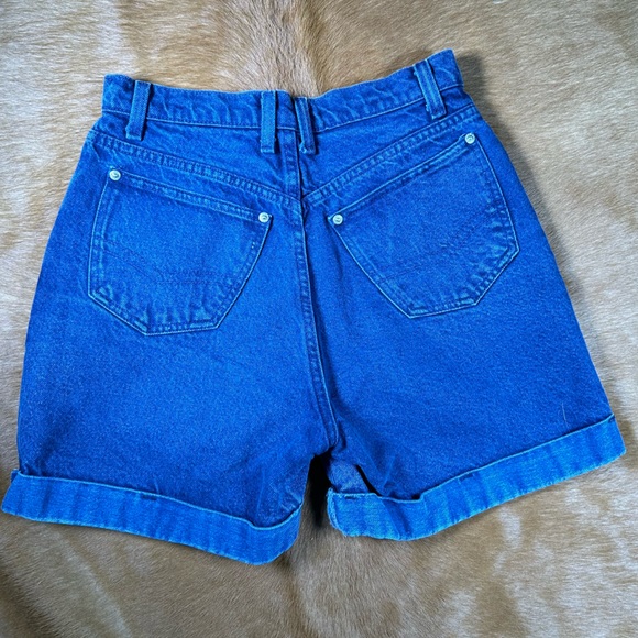 Sasson Vintage High Waisted Denim Cuffed Jeans in Deep Blue - Picture 2 of 8